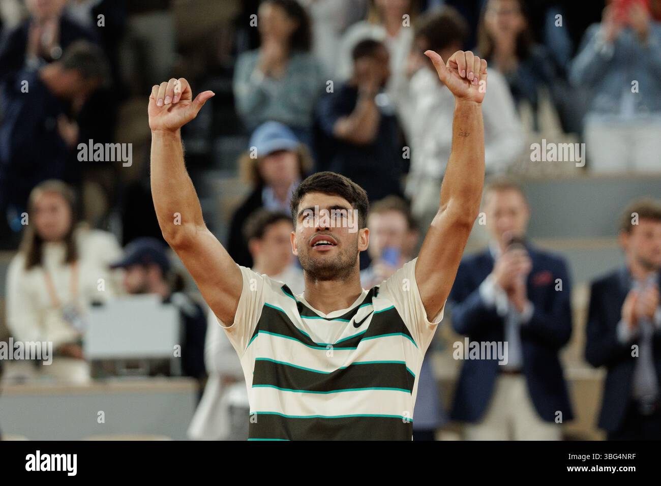 Carlos Alcaraz of Spain during the RolandGarros 2025, French Open