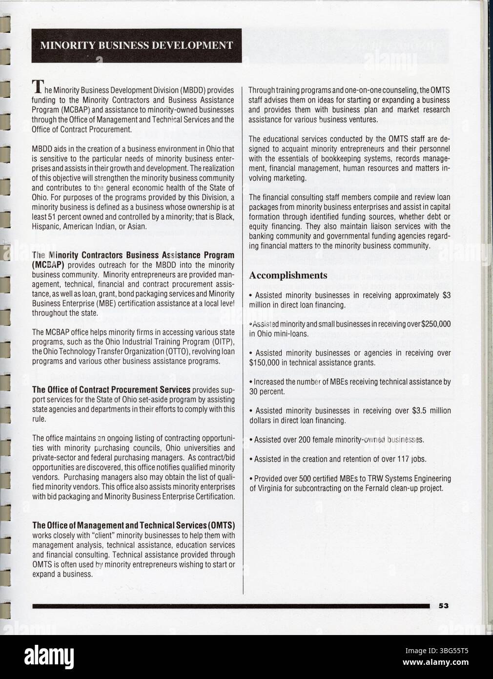 The 1993 Ohio Department of Development Fact Book includes details ...