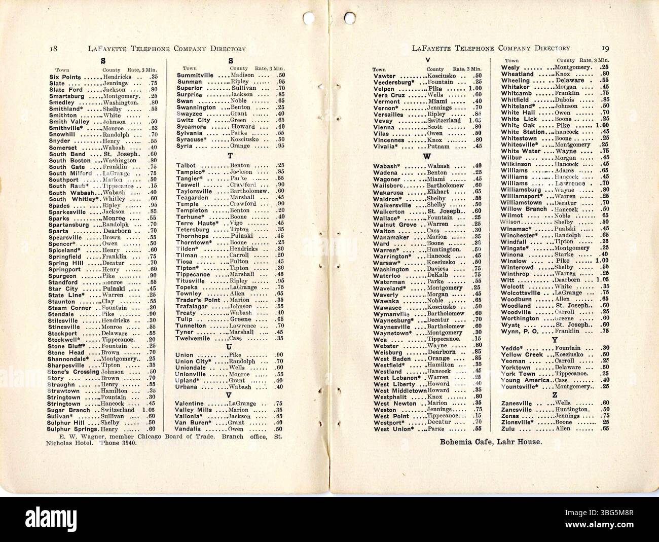 Page 10 of the 1909 Lafayette telephone directory provides subscriber ...
