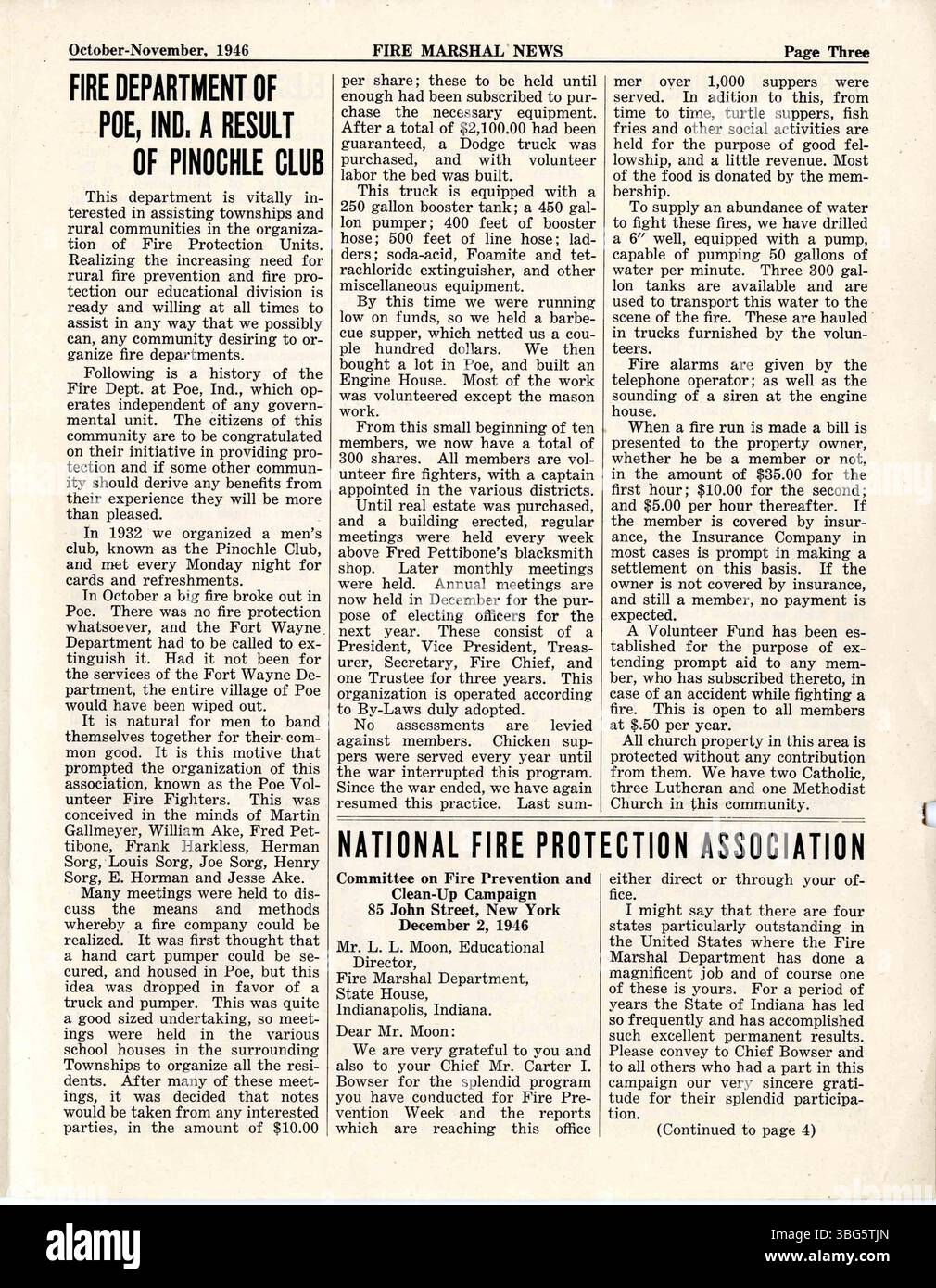 The Indiana State Fire Marshal News (1944-1947) provides insights into ...