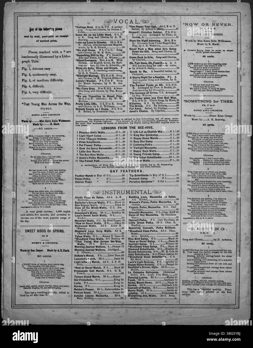 'Stream In The Valley' from 1875 has a plain white cover printed with ...