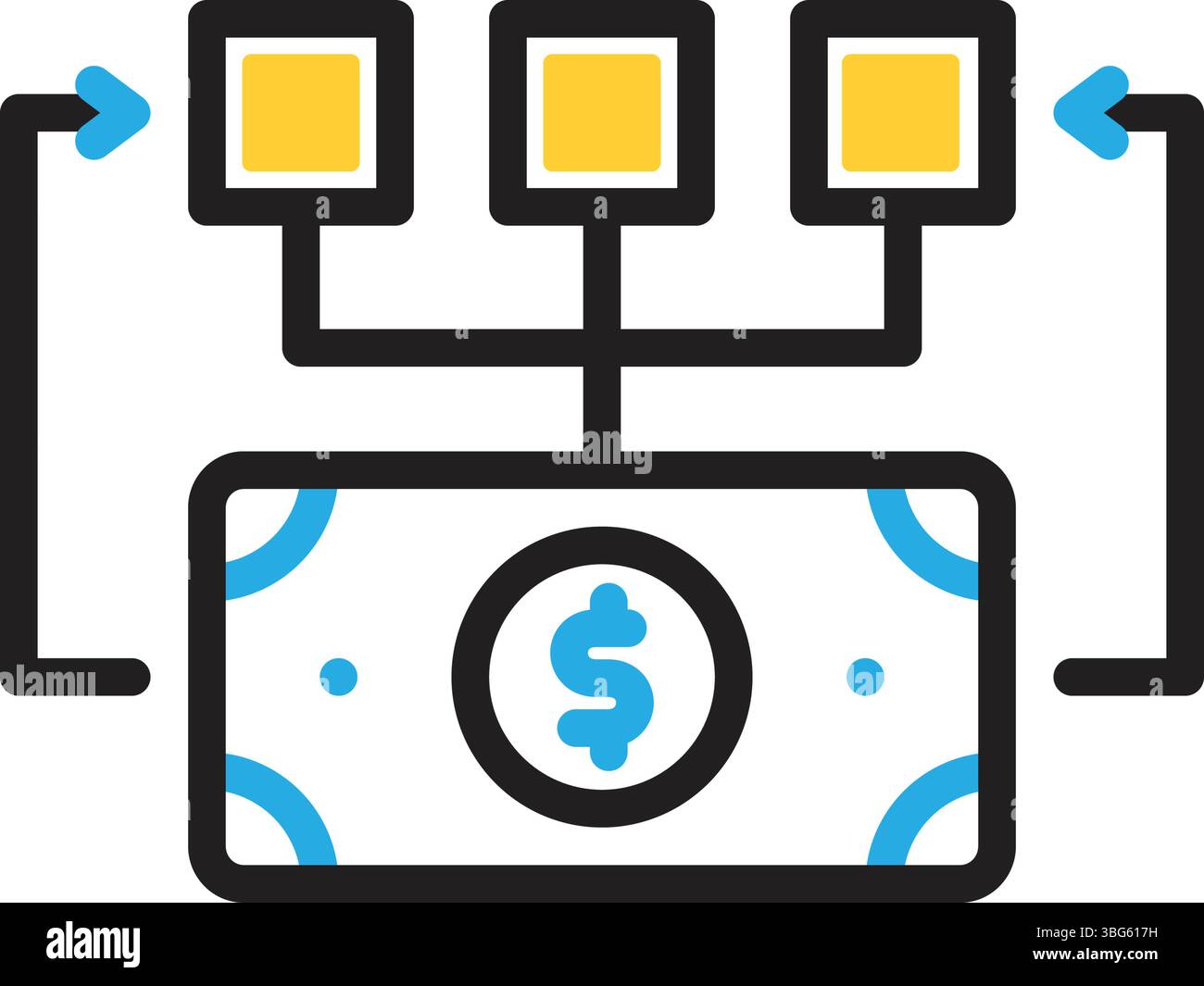 Icon for flow,run,fluxion Stock Vector
