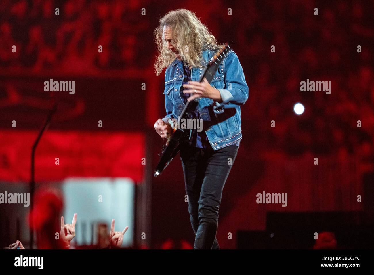 Kirk Hammett of Metallica performs during the M72 World Tour on Tuesday