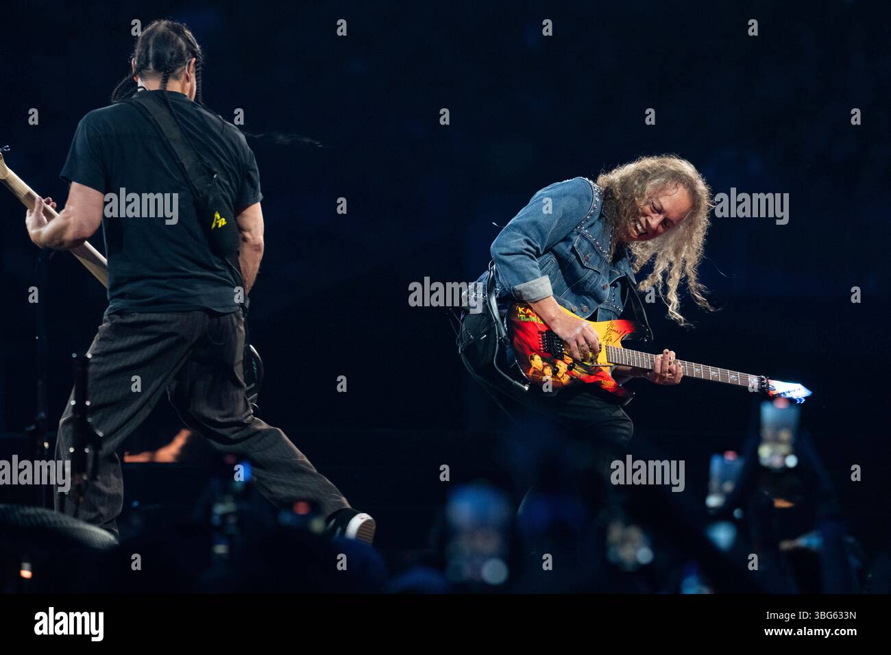 Kirk Hammett of Metallica performs during the M72 World Tour on Tuesday