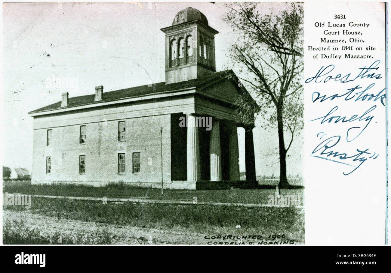 Lucums Building A black-and-white photograph from 1907 of the Old Lucas County Court ...
