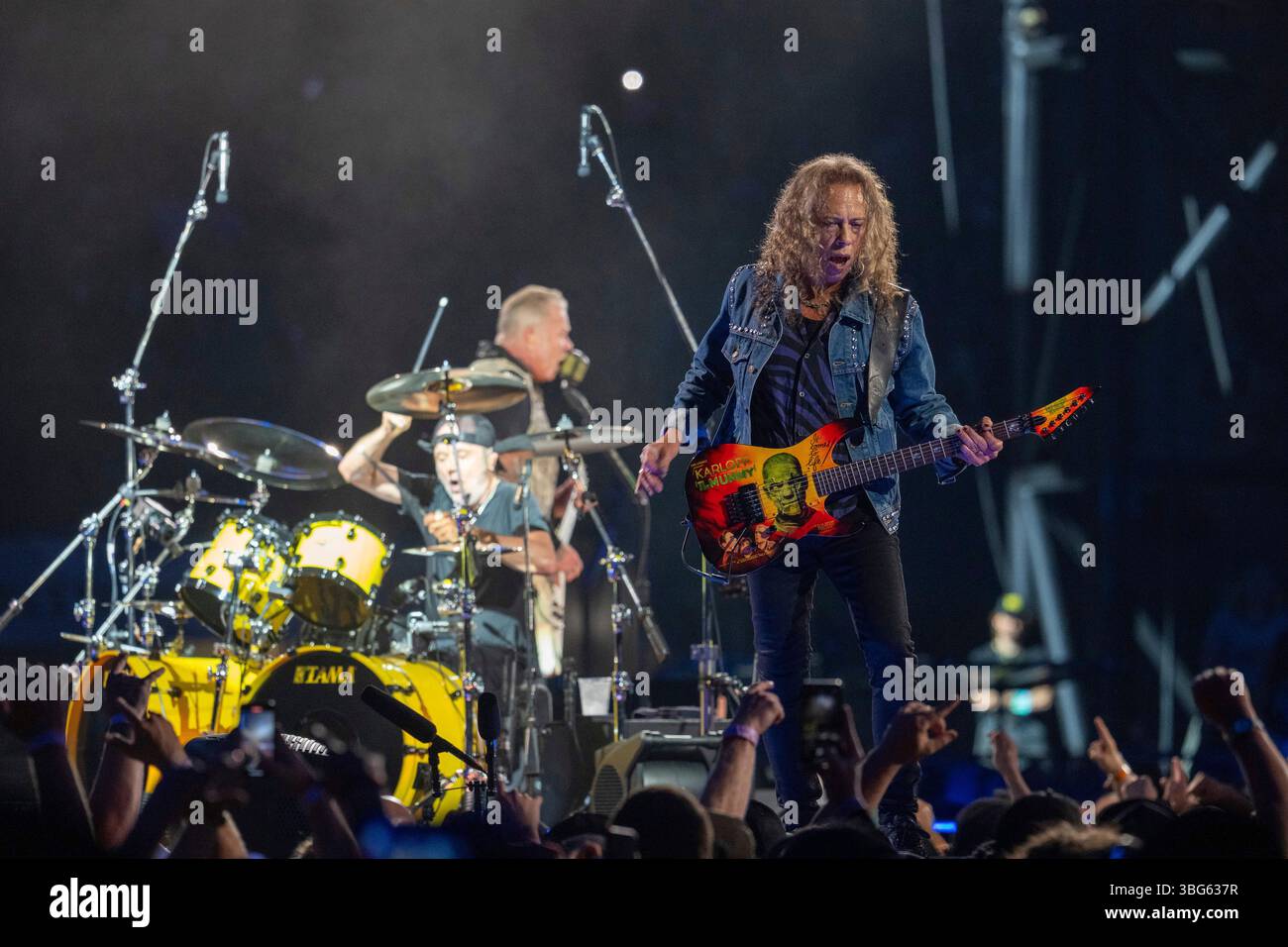 Kirk Hammett of Metallica performs during the M72 World Tour on Tuesday
