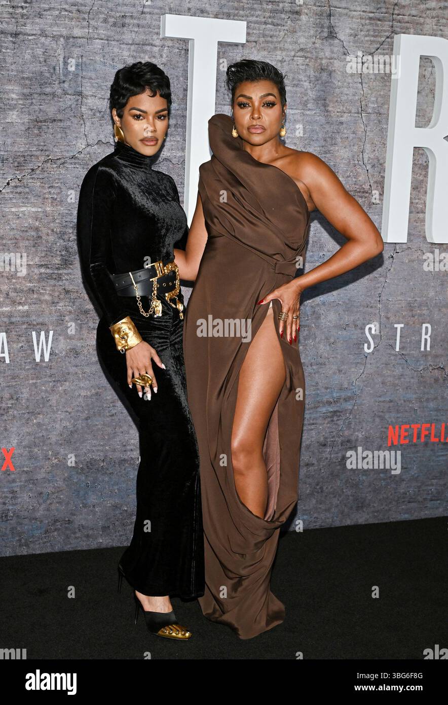 Teyana Taylor, left, and Taraji P. Henson attend the Netflix special ...