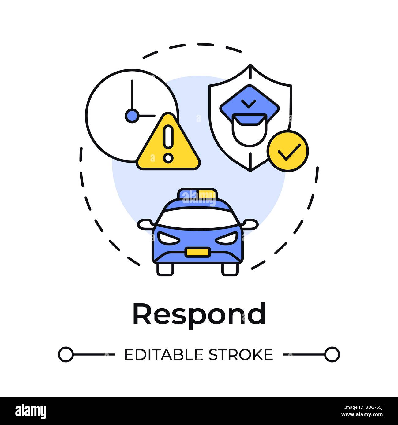 Respond multi color concept icon Stock Vector