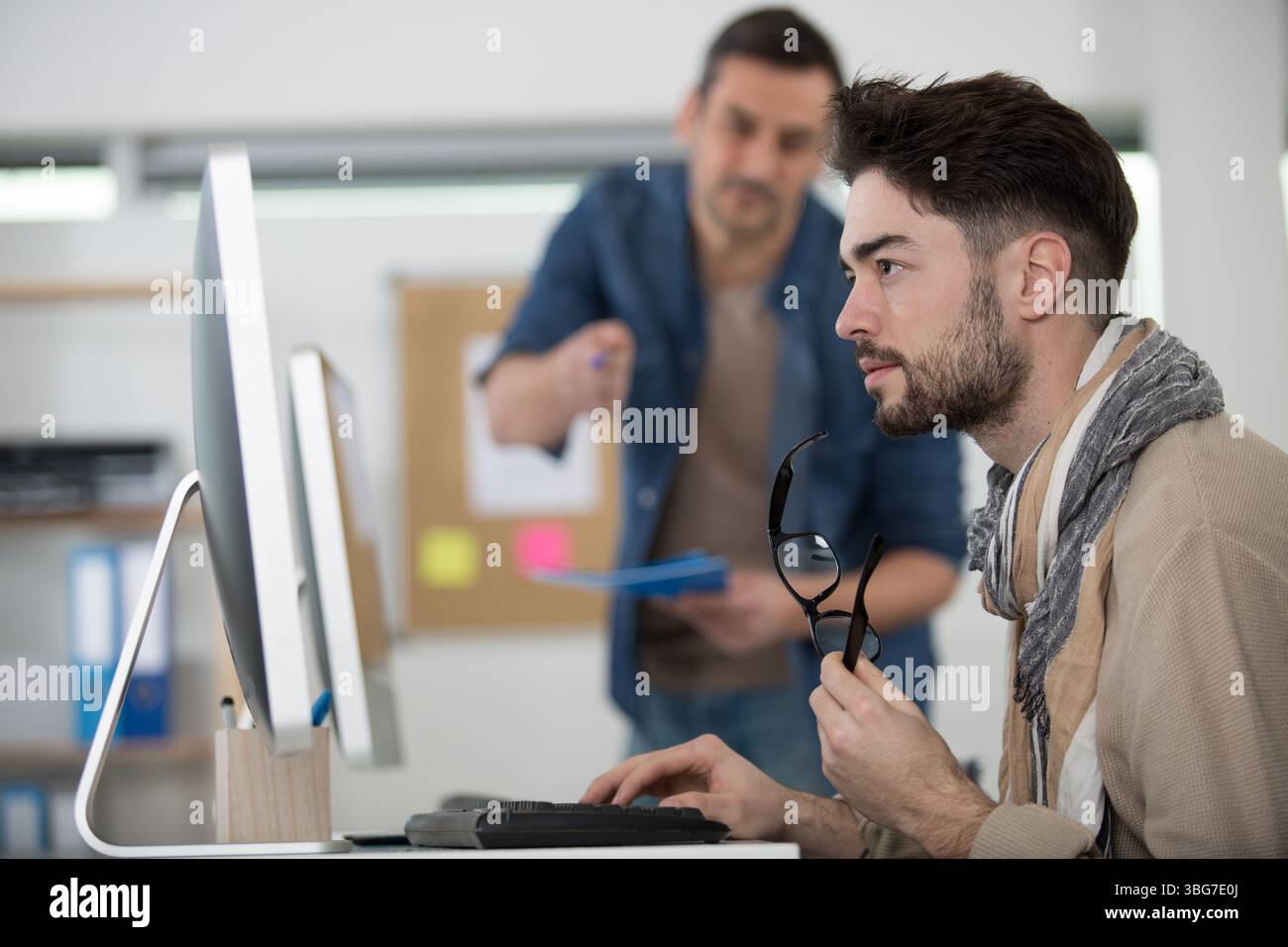 coworking process designers team working modern office Stock Photo