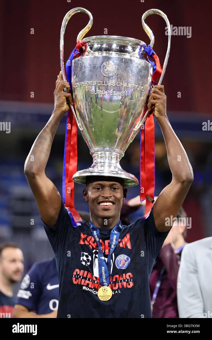 Nuno Mendes Of Paris Saint Germain Fc Celebrates Winning The Uefa nuno-mendes-of-paris-saint-germain-fc-celebrates-winning-the-uefa