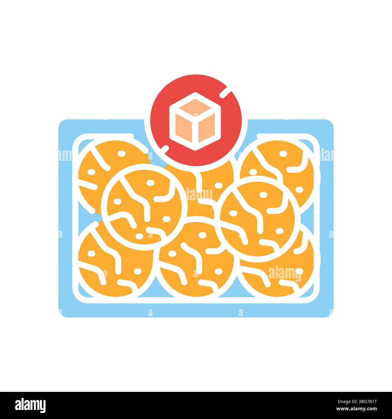 sugar free color flat icon for digital and print projects.  Minimal clean icons for apps and websites. Modern simple icons for UI UX and branding Stock Vector
