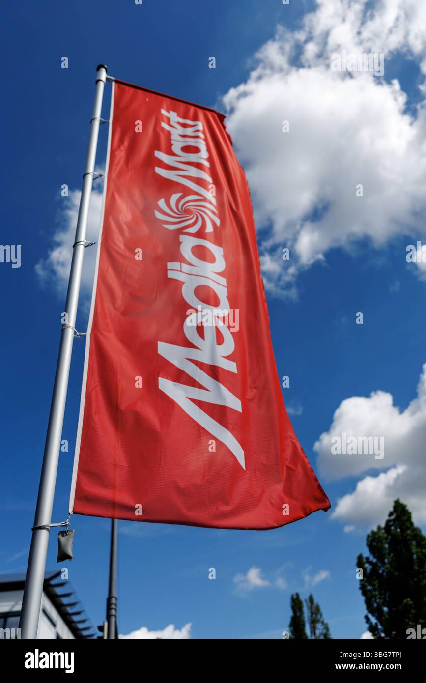 Munich Germany 30th May 2025 The Mediamarkt Lettering Can Be Seen 