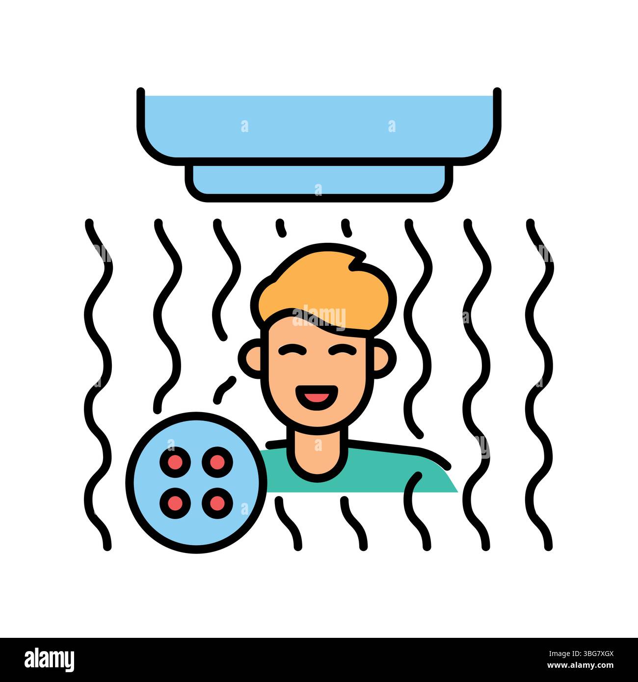 red light therapy color flat icon for digital and print projects ...