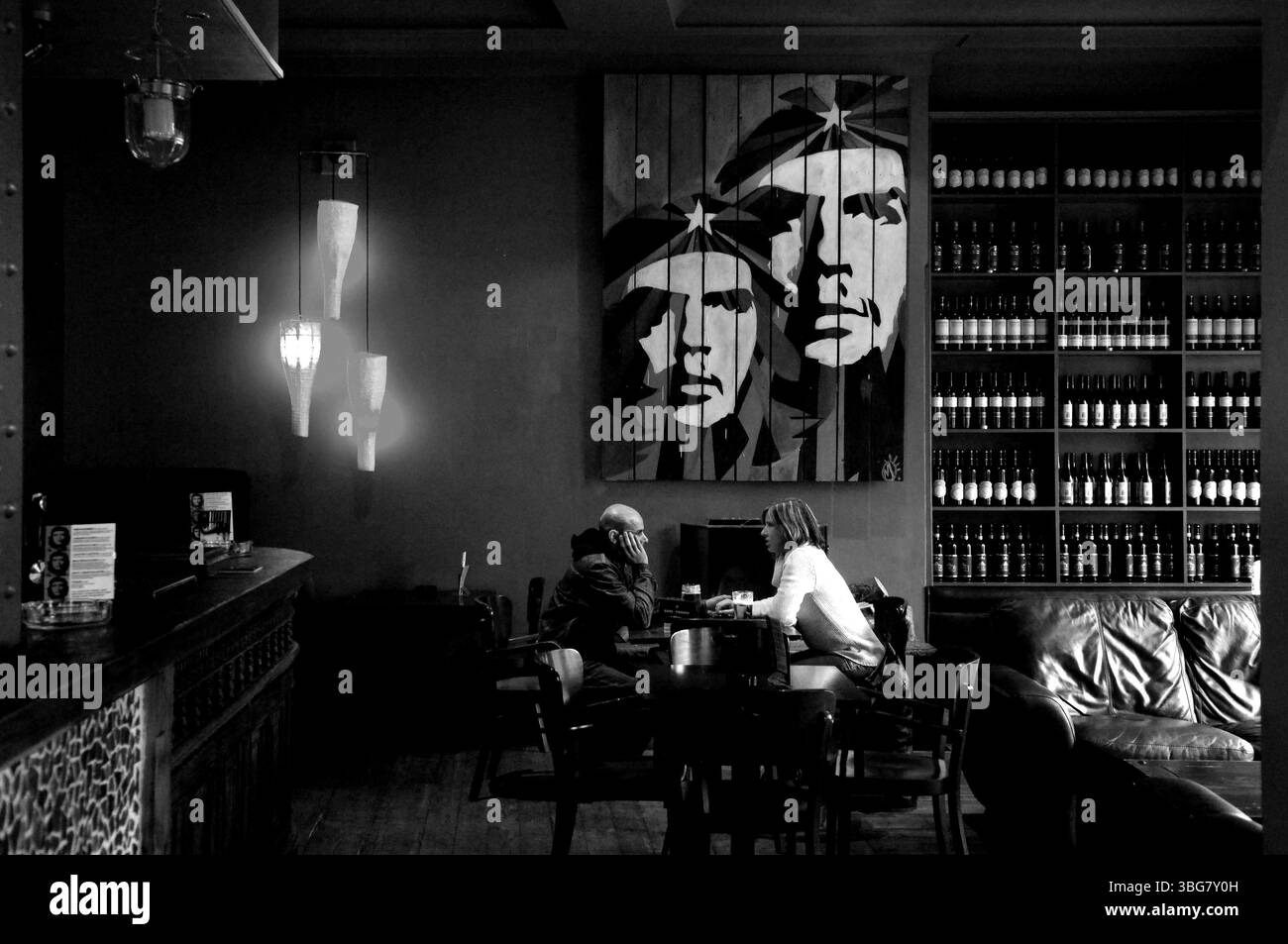 Cuban themed pub bar in Wolverhampton, Britain, Uk, 2005 Stock Photo