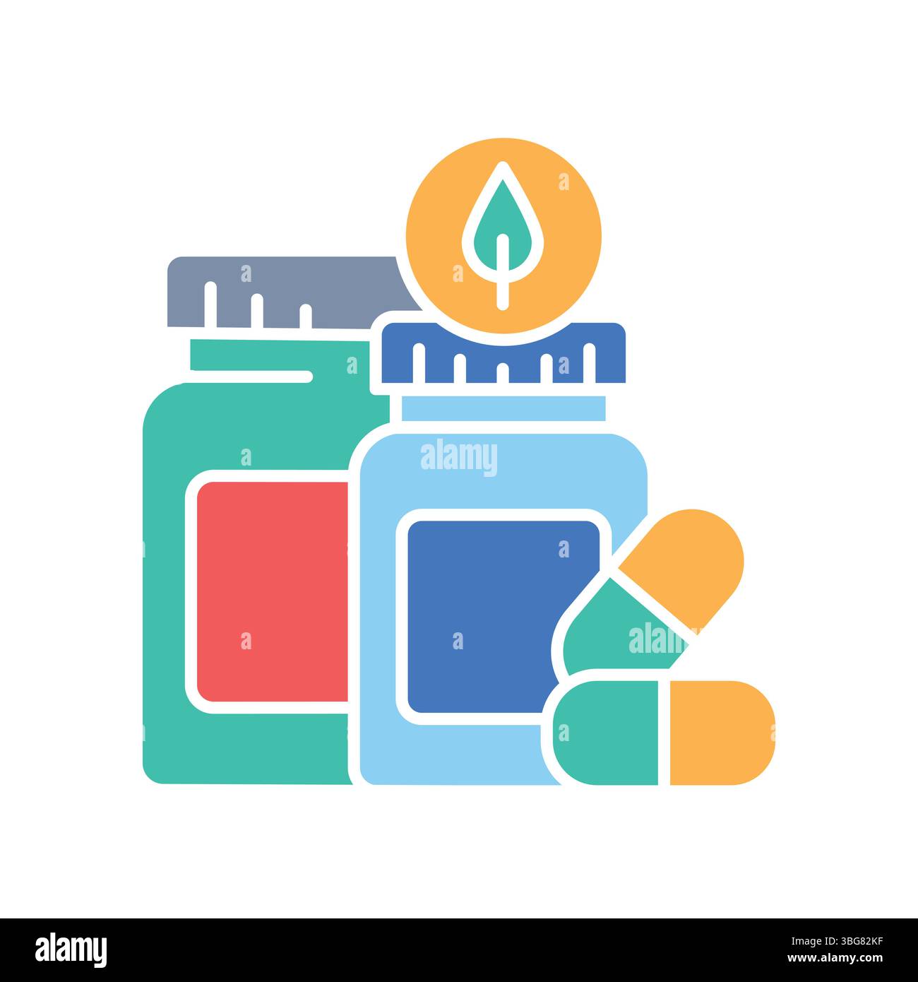 supplements stack color flat icon for digital and print projects ...