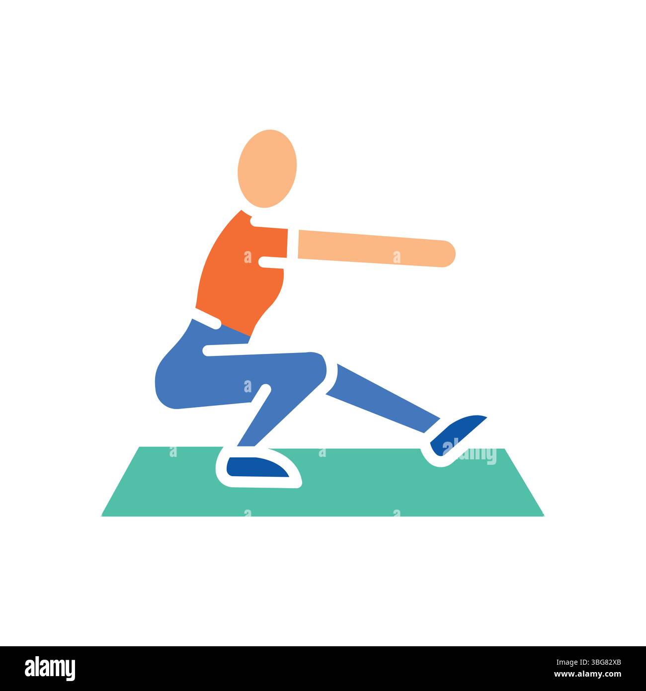 pistol squats color flat icon for digital and print projects. Minimal ...
