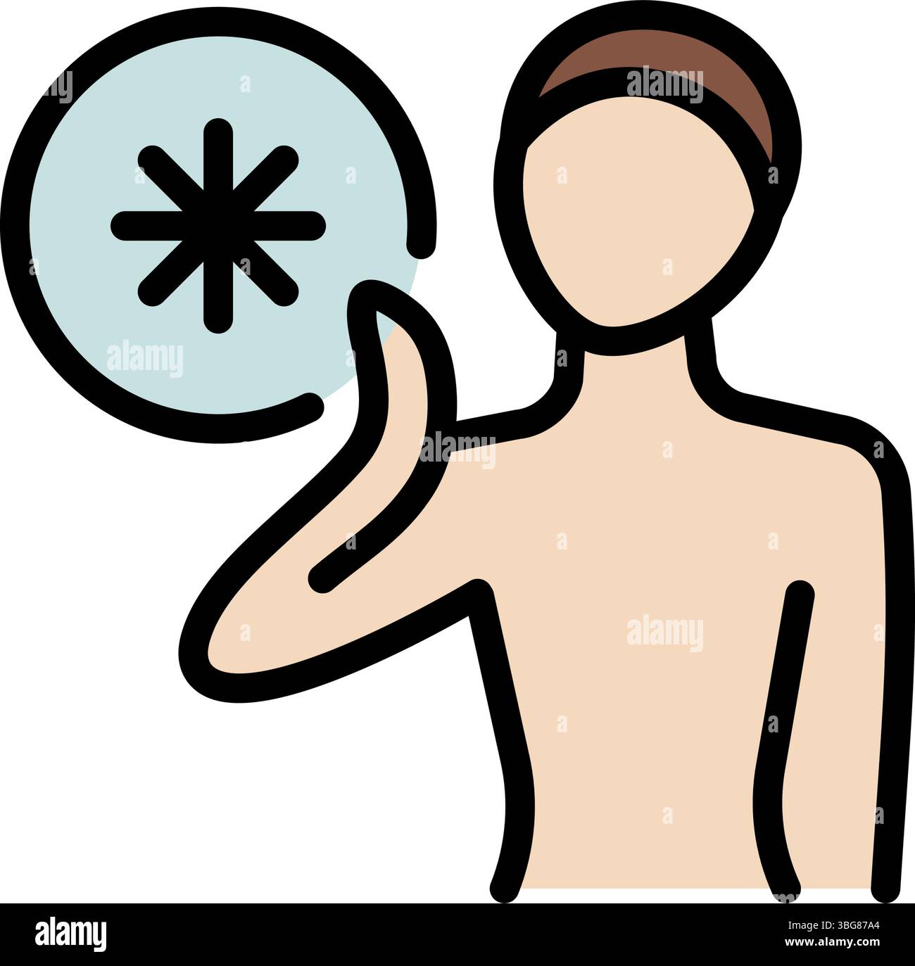 Hypothermia Color Icon. Vector Illustration of Person with Cold ...