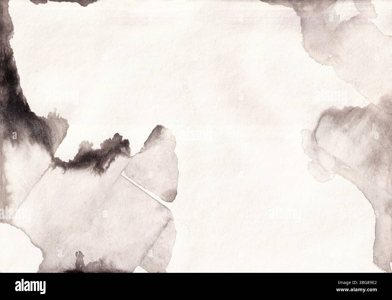 Handmade black ink texture with smoky edges and faded brushstrokes ...