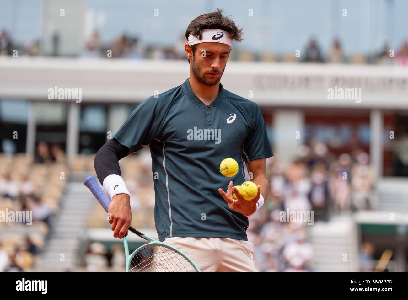 PARIS, FRANCE JUNE 3 Lorenzo Musetti of Italy during the French Open