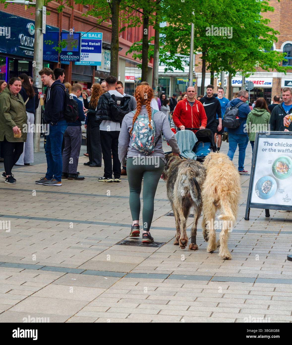 Belfast County Antrim Northern Ireland May 03 2025 - red haired woman ...