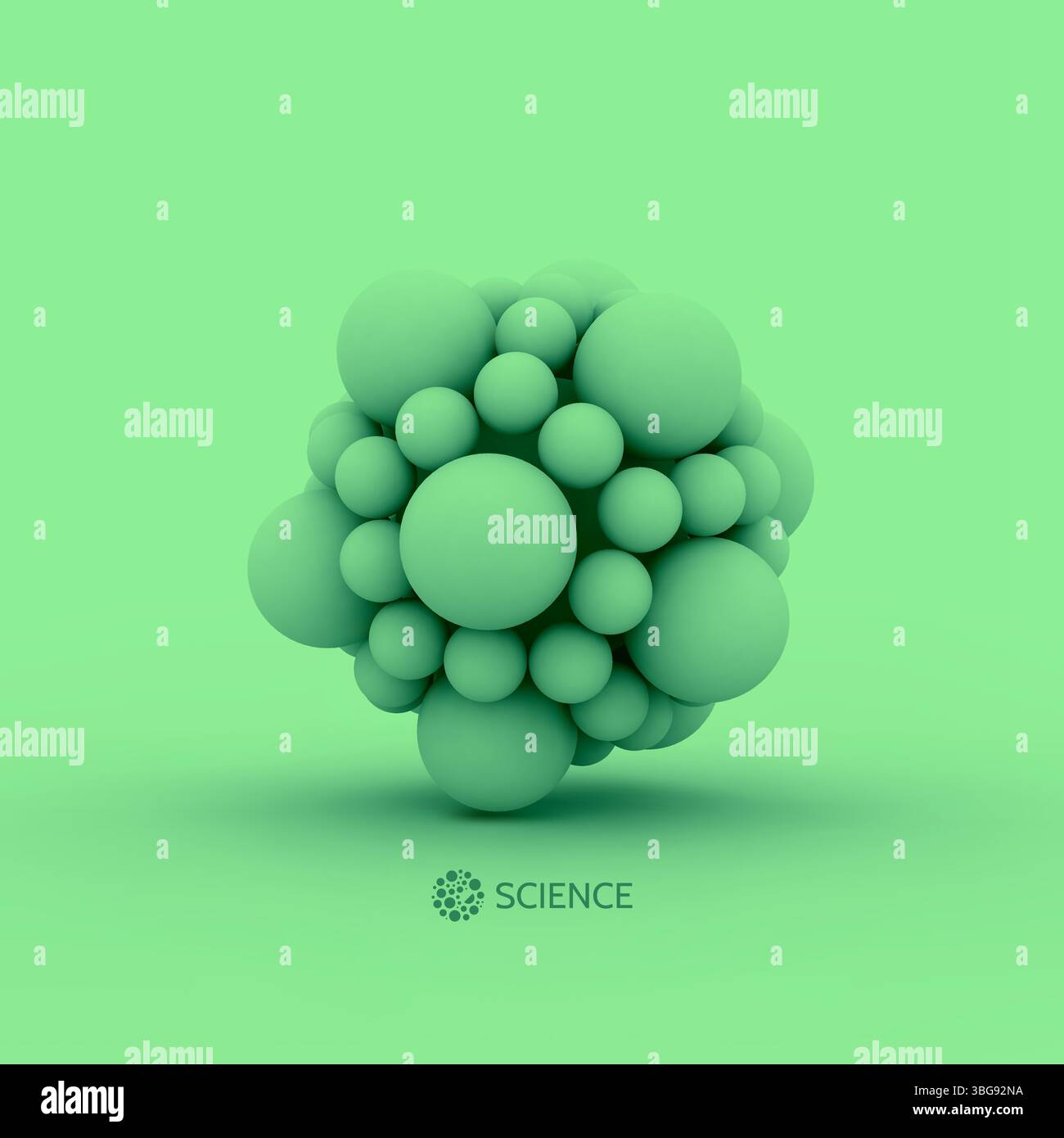 3D molecule. Molecular structure. Vector illustration for science Stock ...