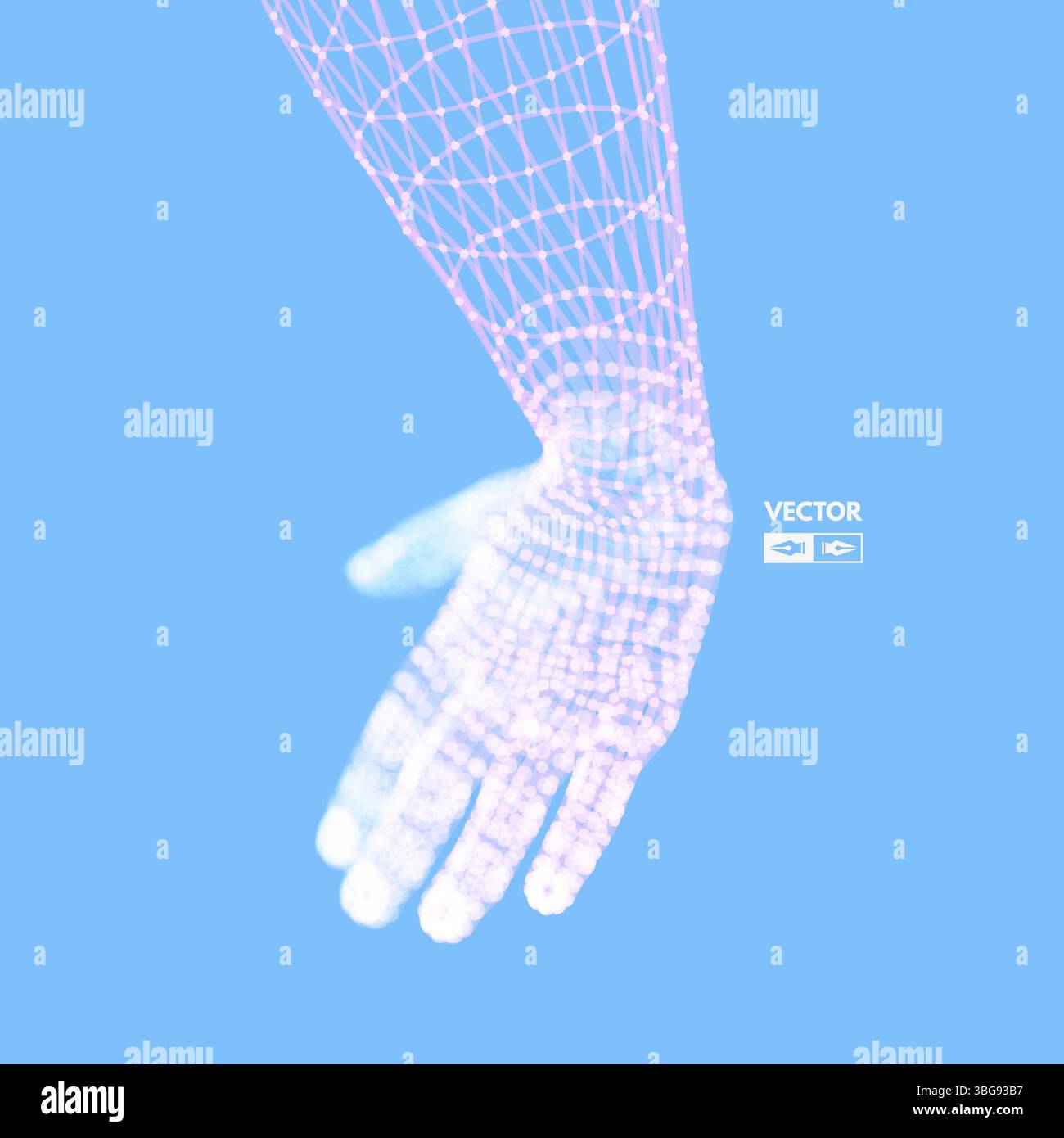 Human Arm. Hand Model. Connection structure. Future technology concept ...