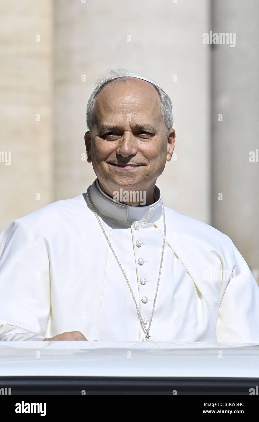 Rome, Italy. 04th June, 2025. Pope Leo XIV attends the weekly general ...