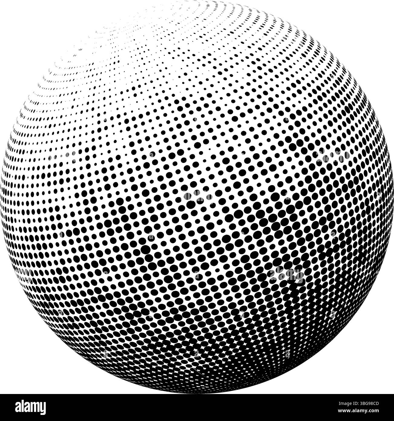 Contemporary set of halftone rounded 3d figures Stock Vector Image ...