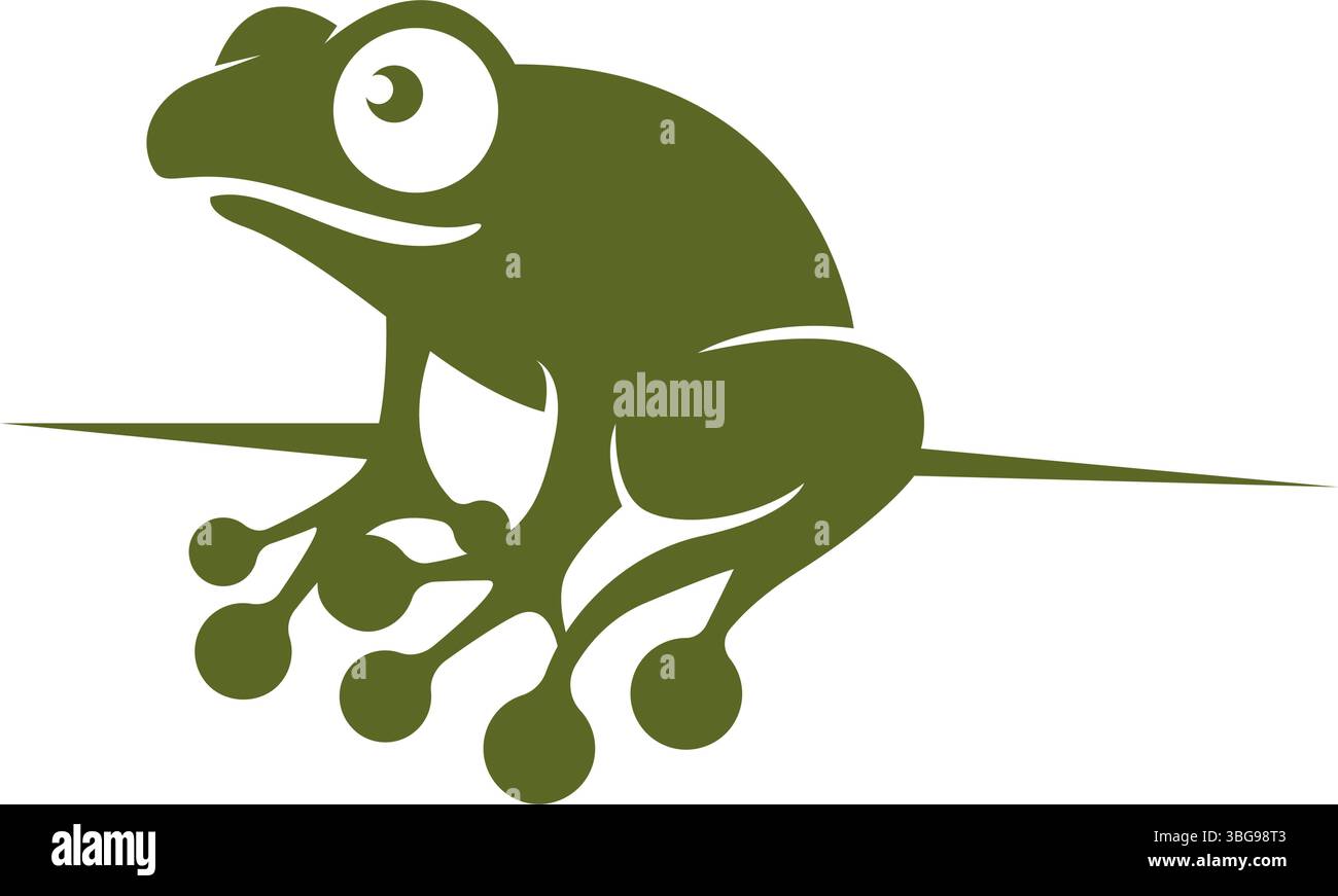 Frog logo icon design template Stock Vector