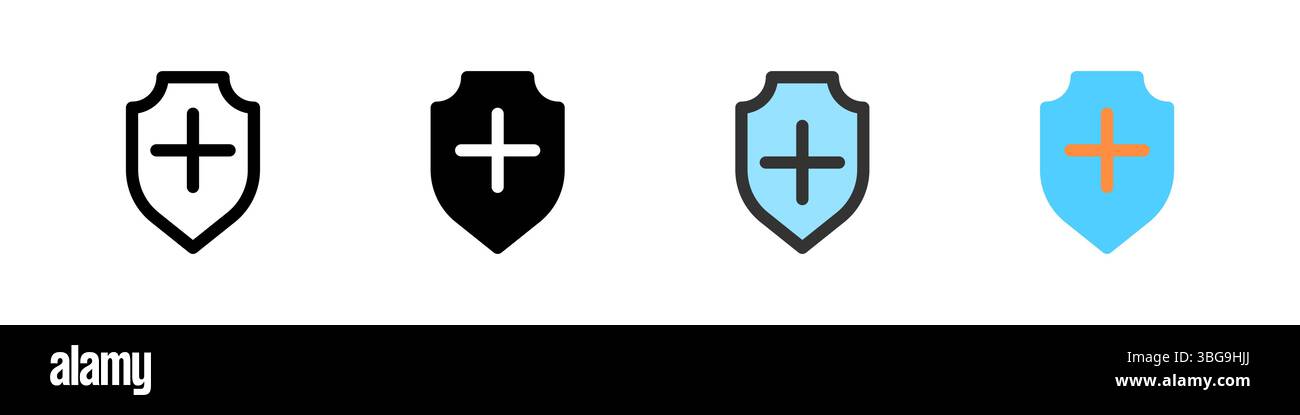Icon set for security. Ideal for apps, privacy tools, or protection UI. Stock Vector