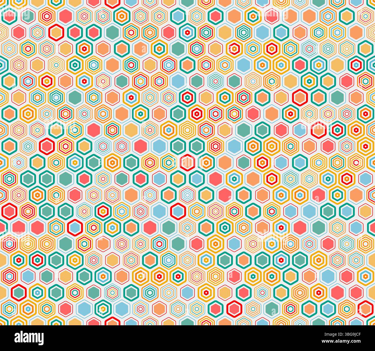 Hexagonal pattern background. Geometric elements of varied style and ...