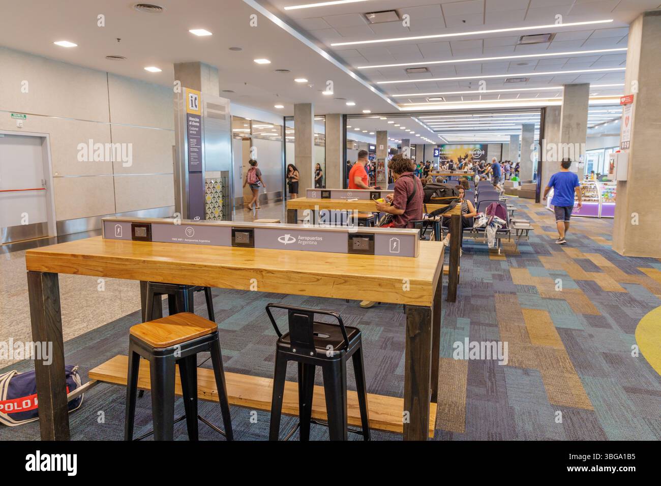 Puerto Iguazu, Misiones, Argentina - May 18th, 2025: Boarding gate at the Cataratas del Iguazu International Airport. Stock Photo