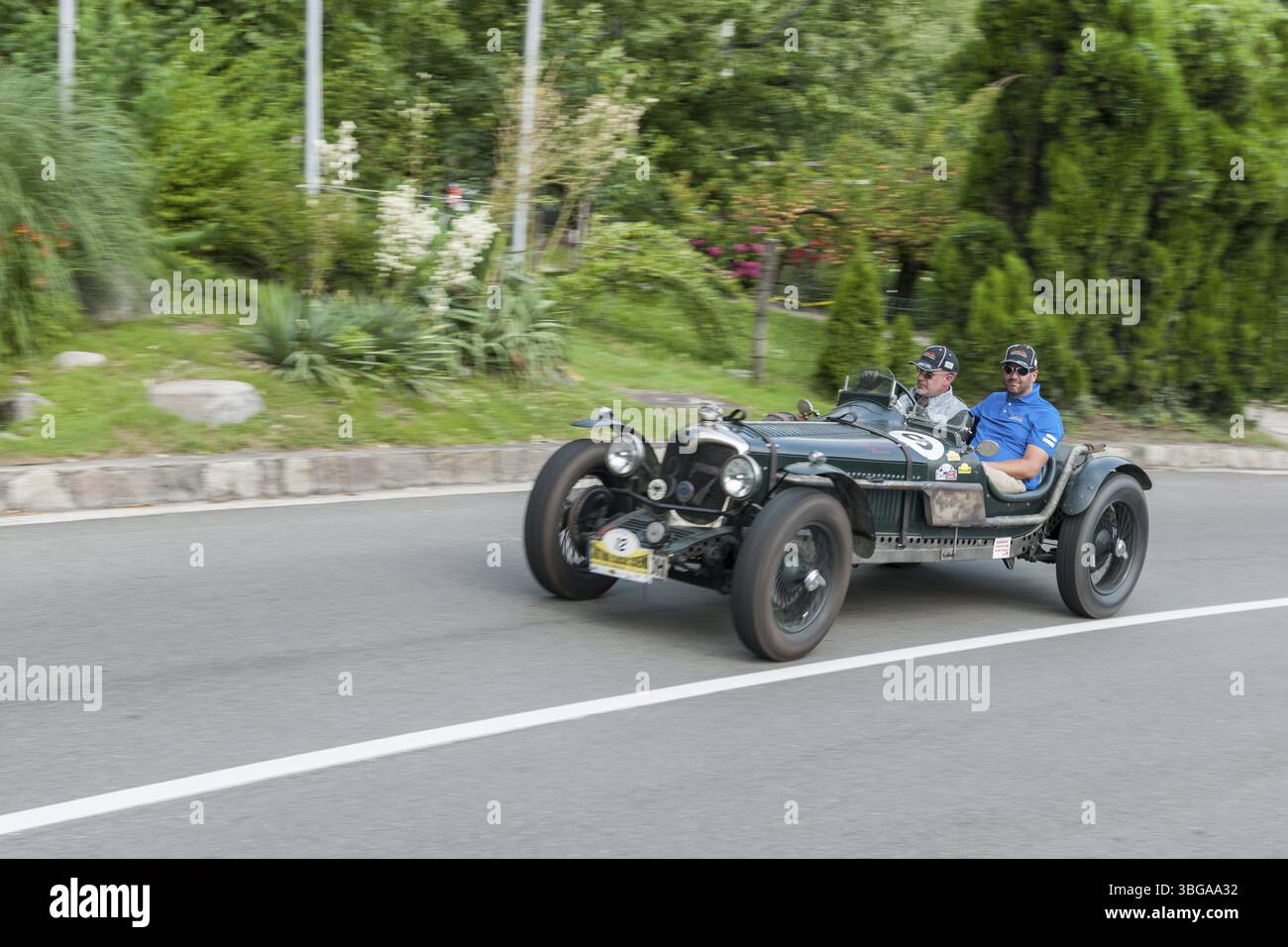 Laterally offset frontal view of the Riley Nine Racing Special with ...