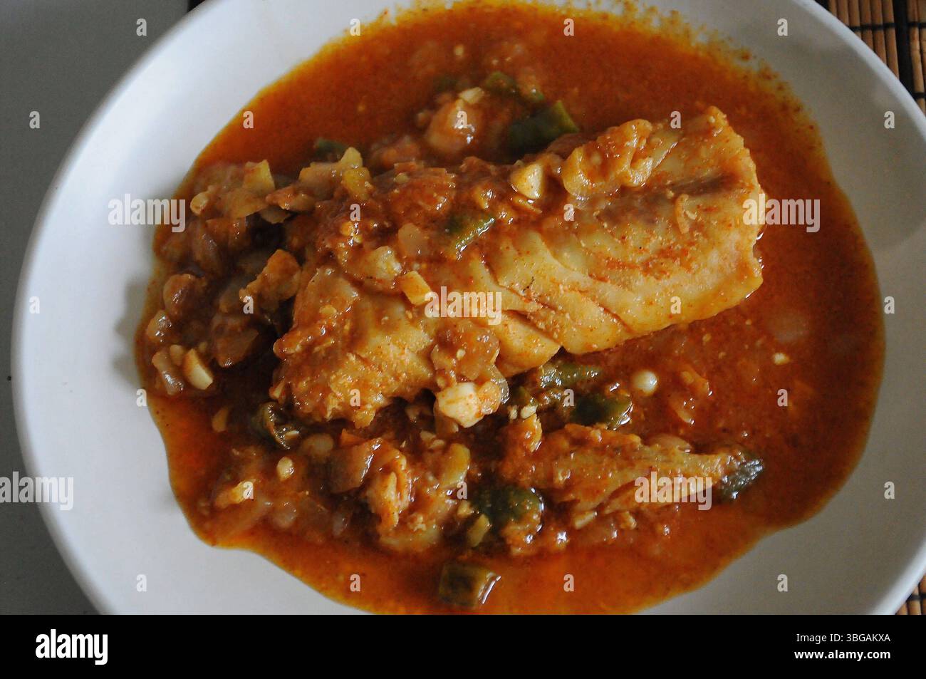 Compressed Fish Mme Copenhagen/ Denmark/04 june 2025/. Home mme cooked code fish dish ...