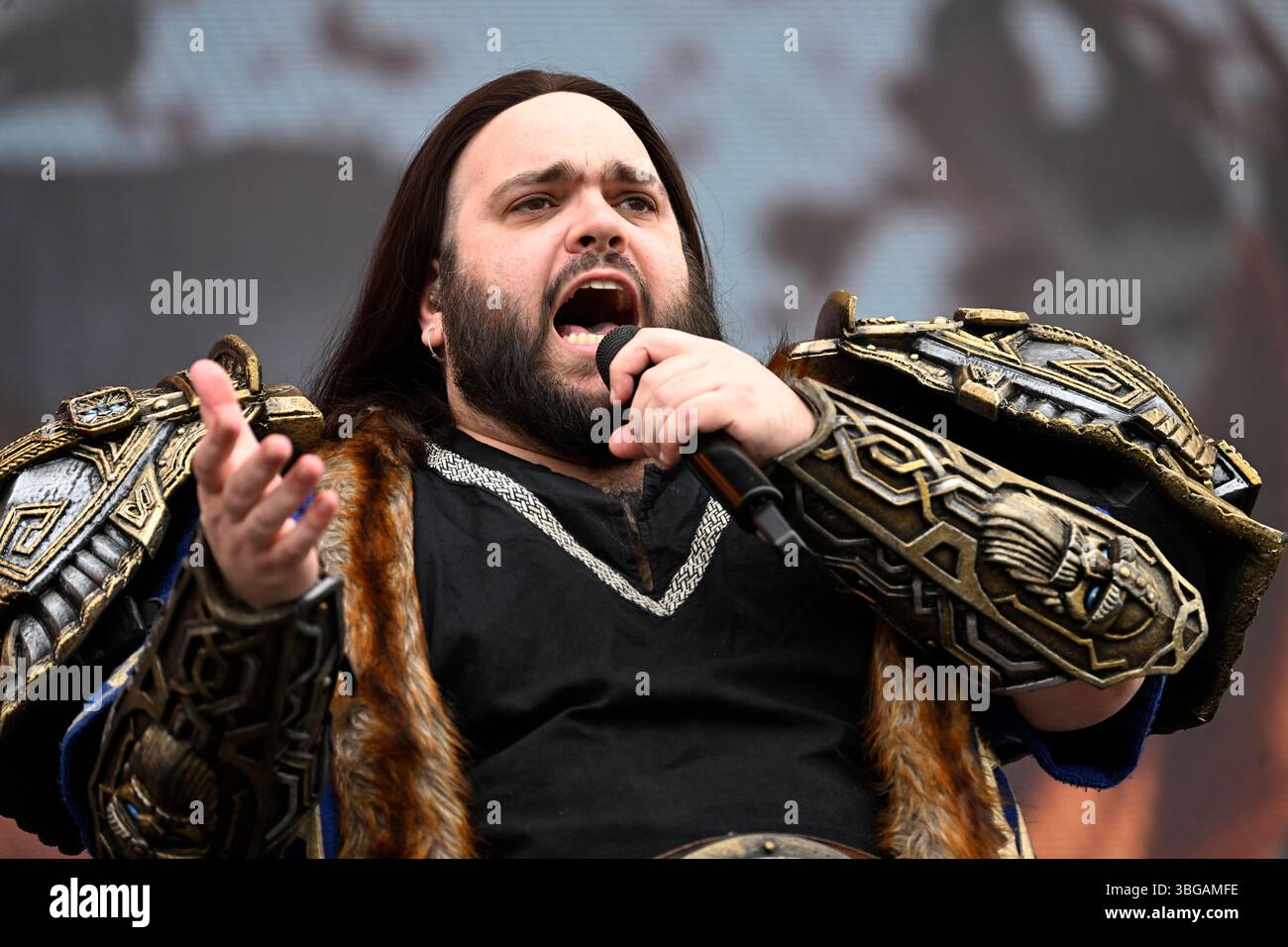 Solvesborg, Sweden. 4th June, 2025. The power metal band Wind Rose