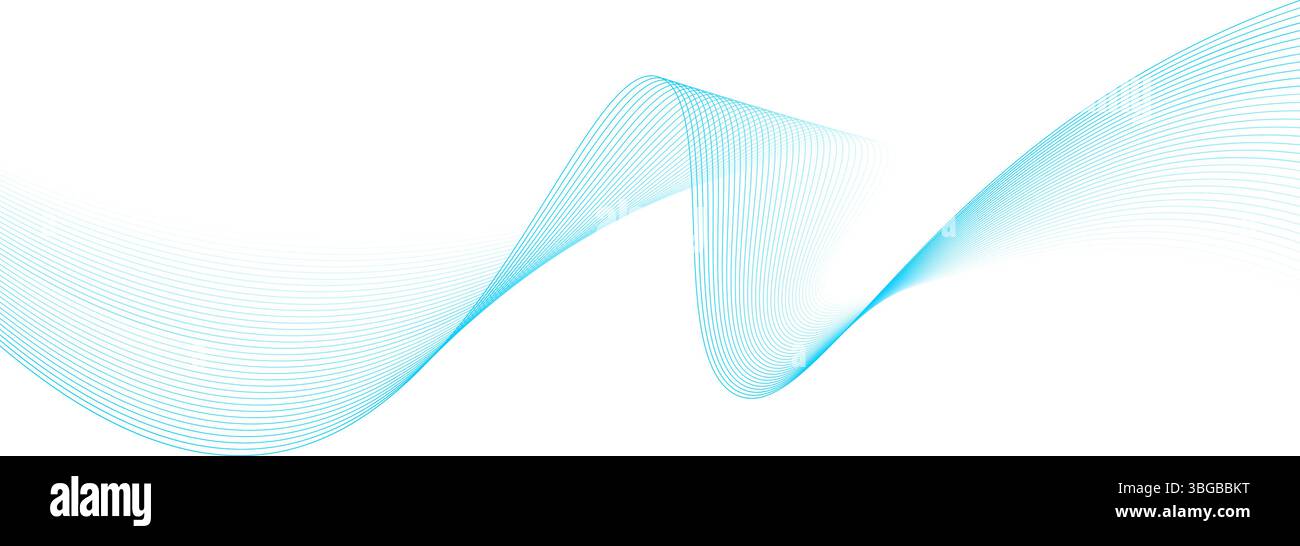 Abstract blue wave isolated. dynamic sound wave. vector illustration ...