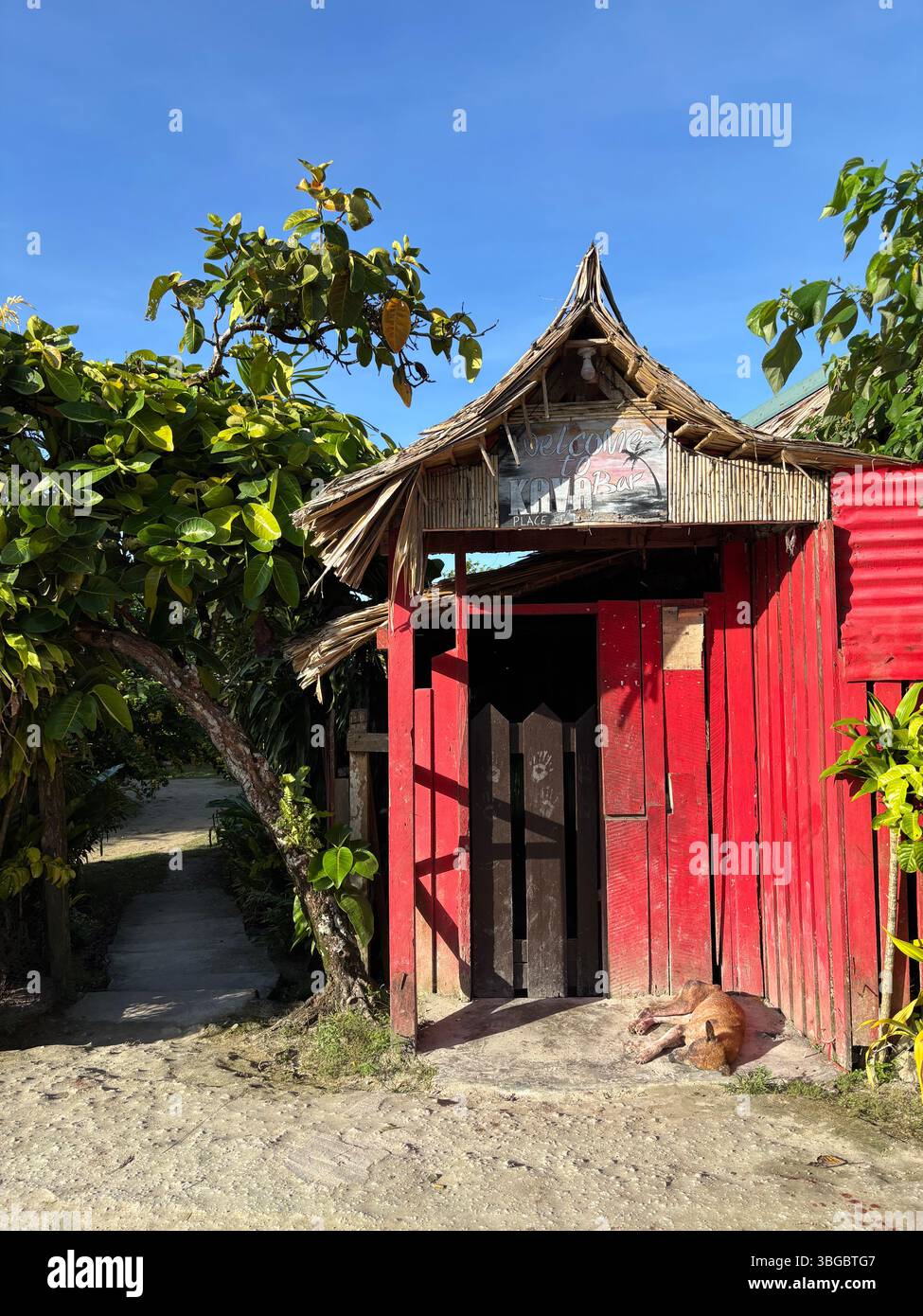 Kava bar, Munda, New Georgia, Western Province, Solomon Islands. No PR - Smartphone Captured Stock Image