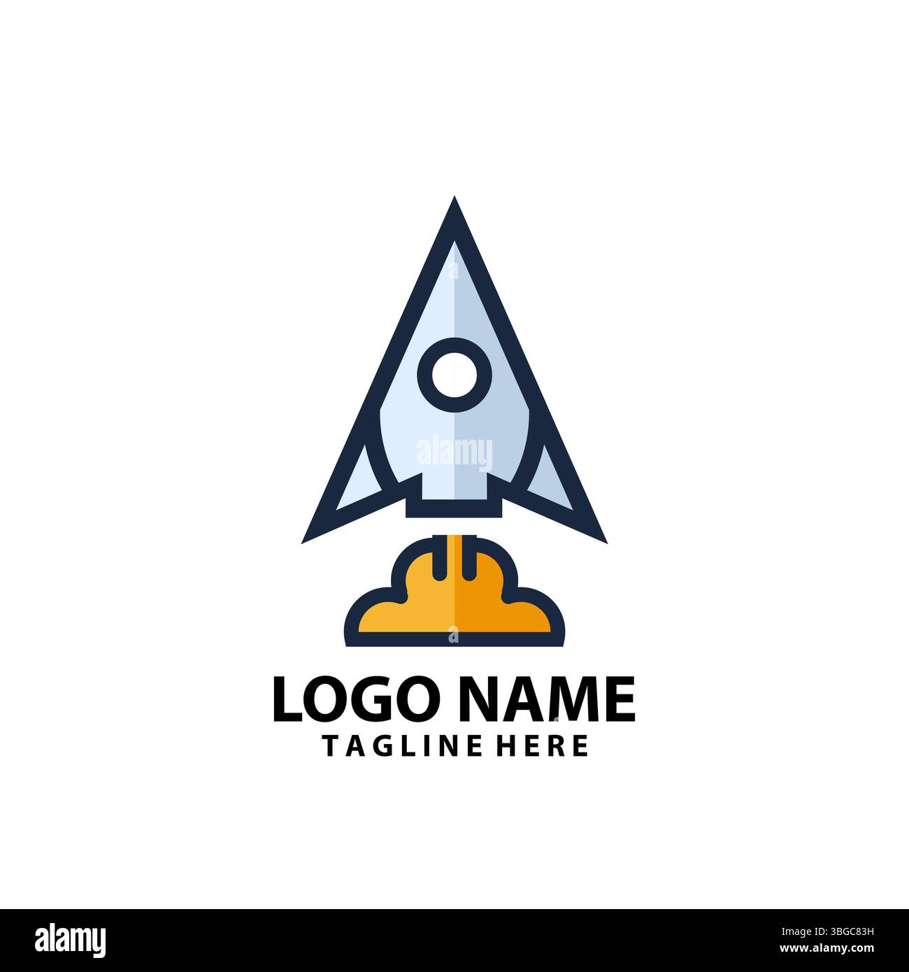 rocket cursor logo design vector Stock Vector
