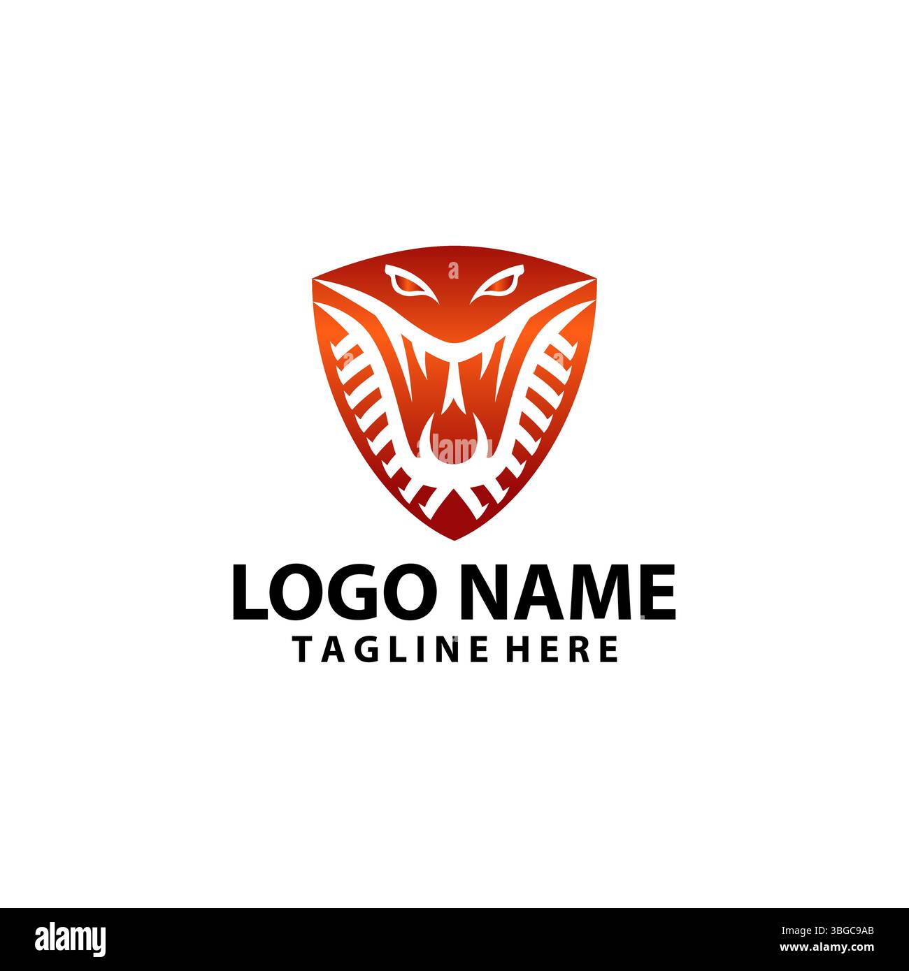 cobra shield logo design vector Stock Vector