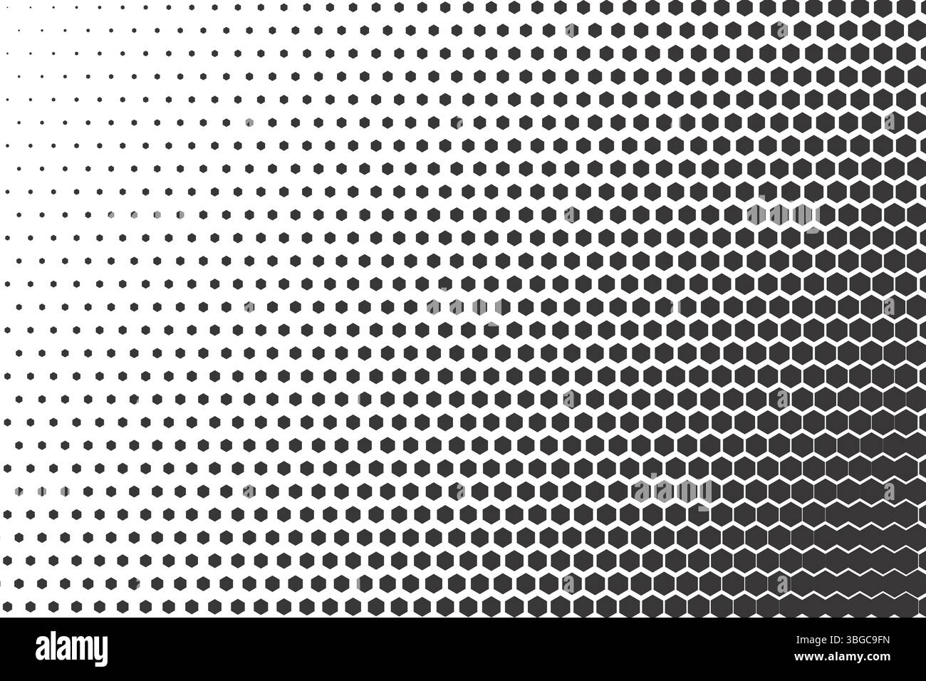 Hexagonal halftone pattern. Honeycomb fade vector background. Abstract ...