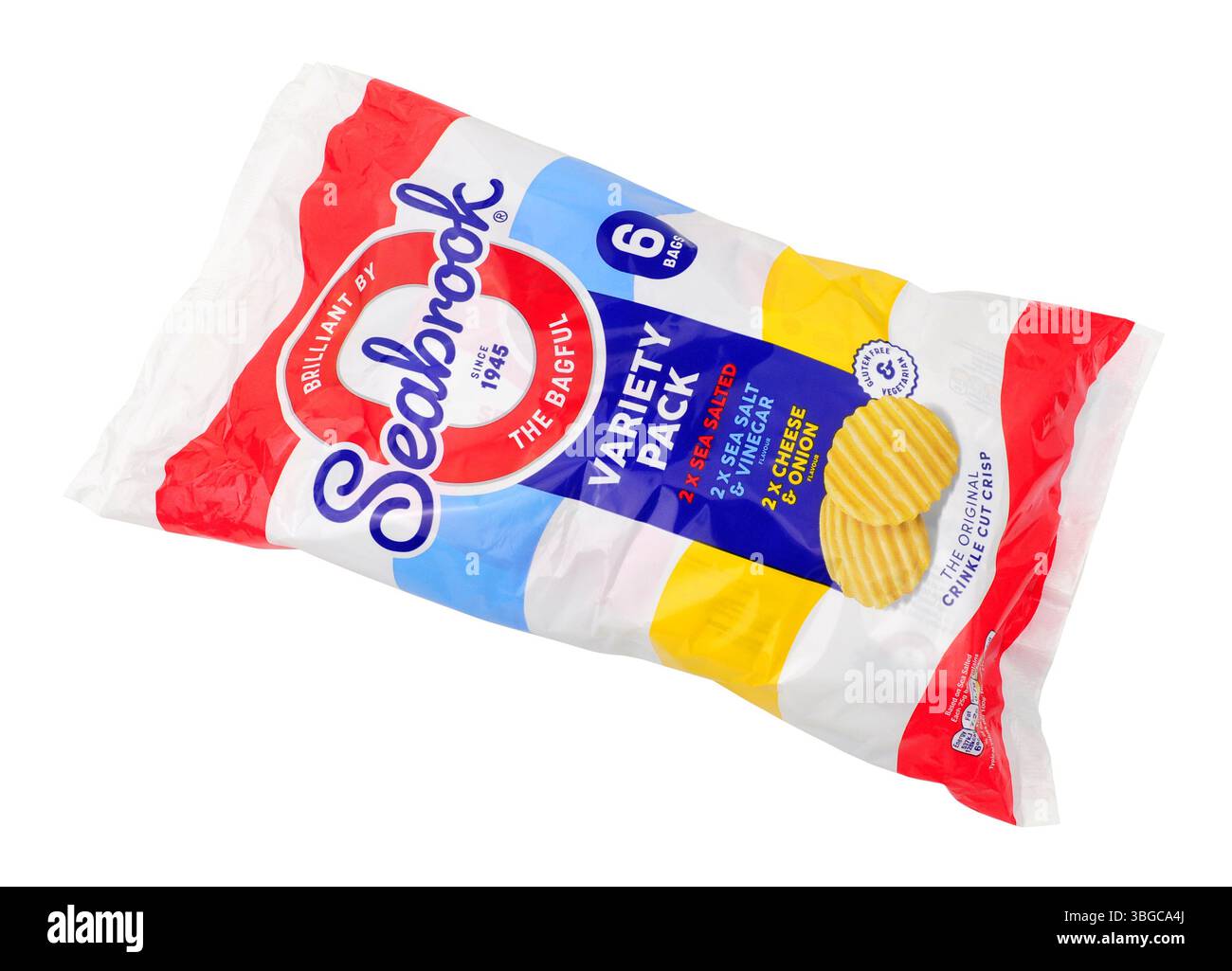 Seabrook original crinkle cut potato crisps variety pack in a bag ...
