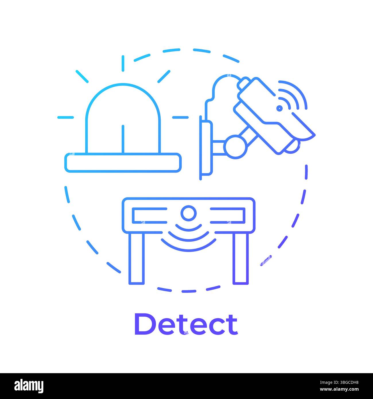 Detect blue gradient concept icon Stock Vector Image & Art - Alamy