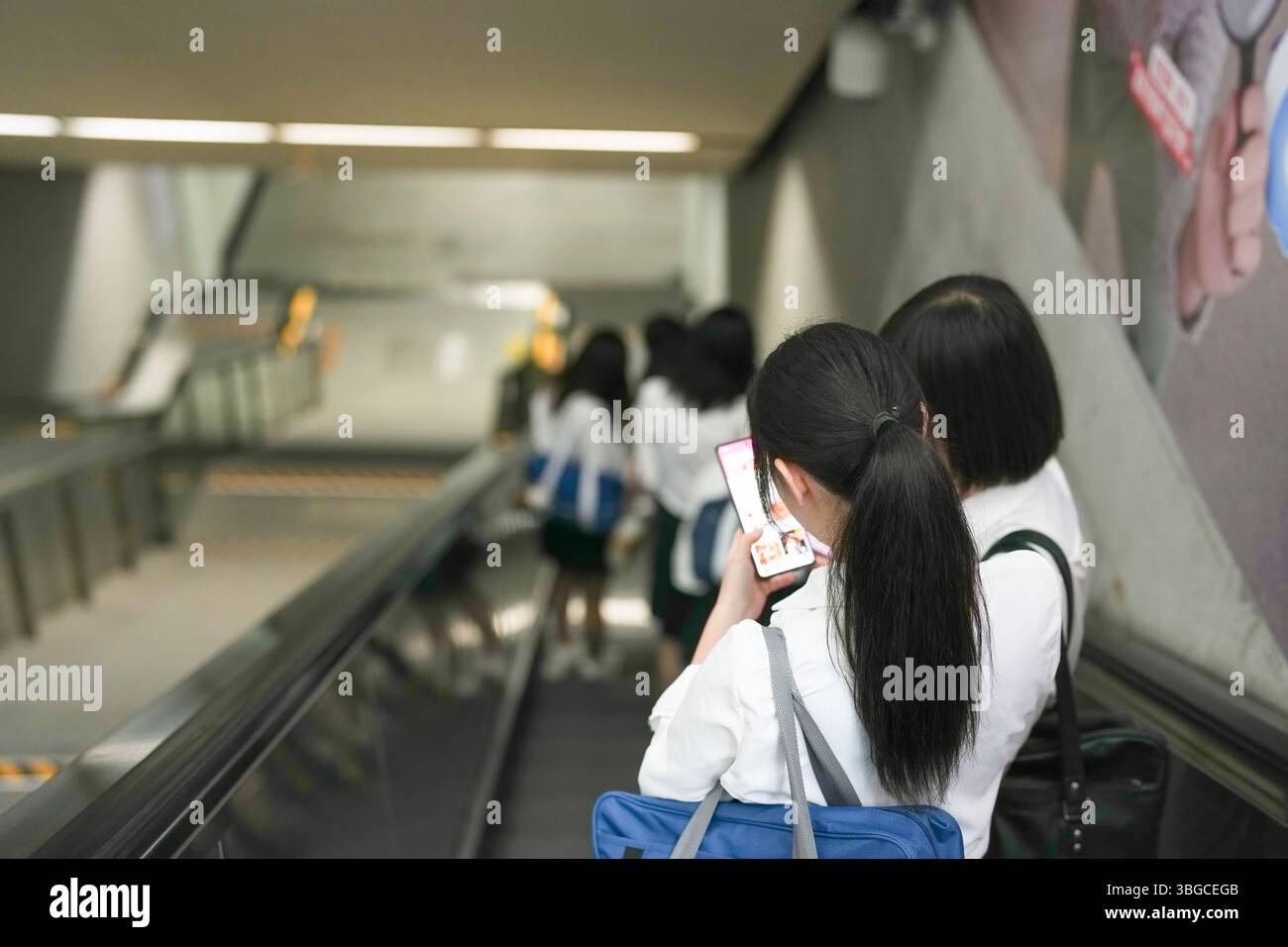 In early June in Pudong, Shanghai, seven Japanese high school girls in ...