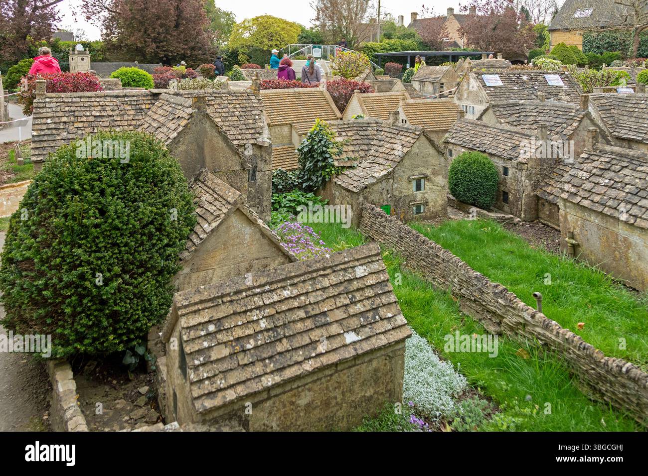Buildings, people, Model Village, Bourton-on-the-Water, The Cotswolds