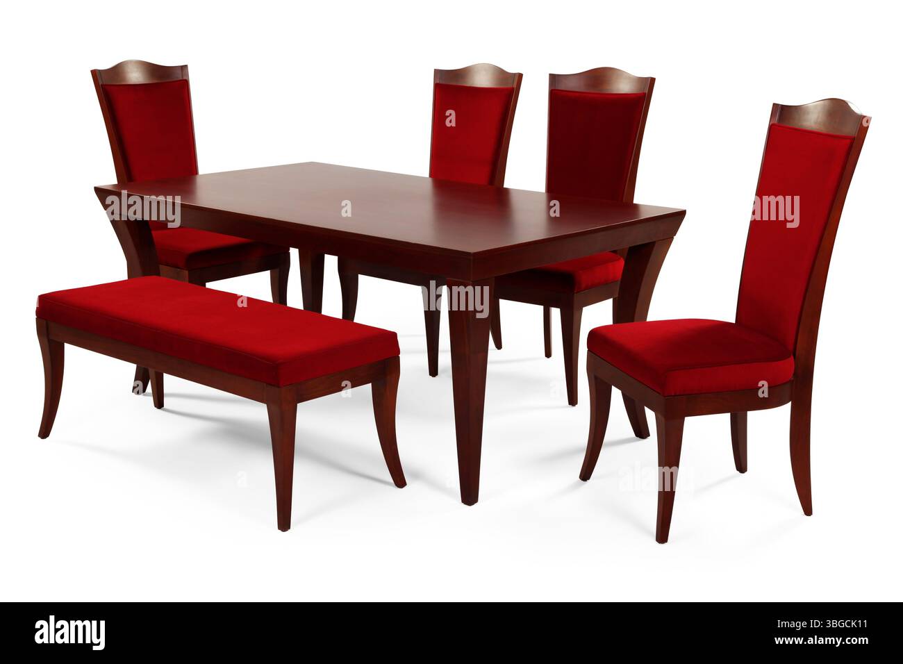 classic dining table isolated on white background .table and chair ...