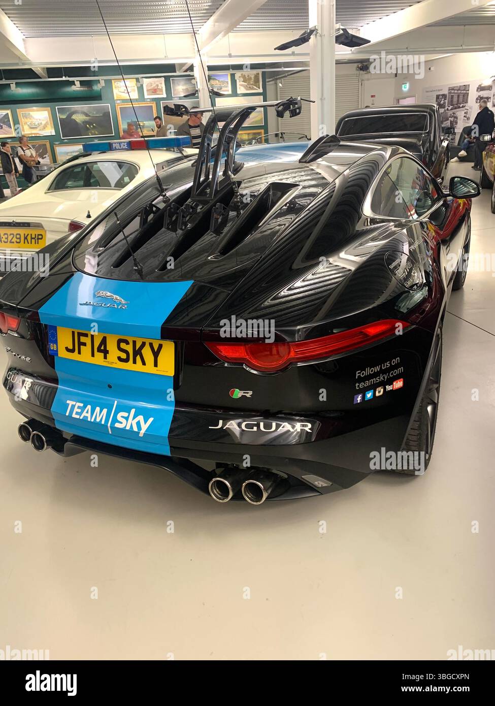 Old cars transport famous British car age history historic type parked motor museum sky tv spots lights fender royal car shinny queens vehicle - Smartphone Captured Stock Image