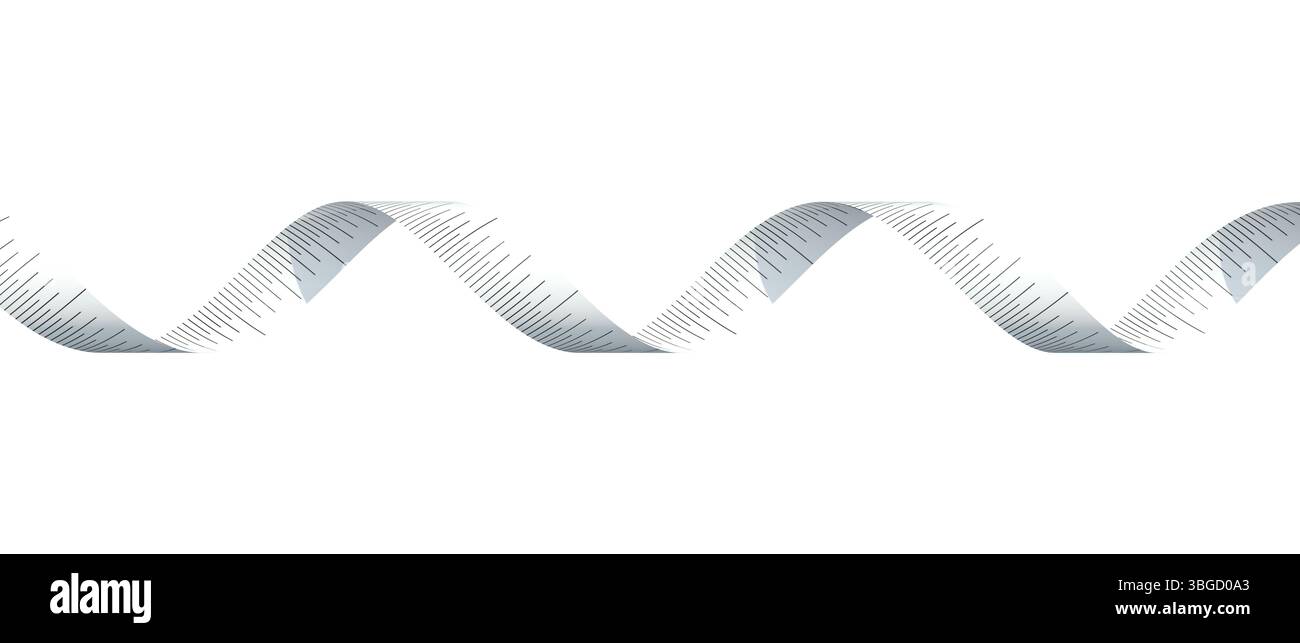 Measuring tape waving on transparent background 3d Stock Photo