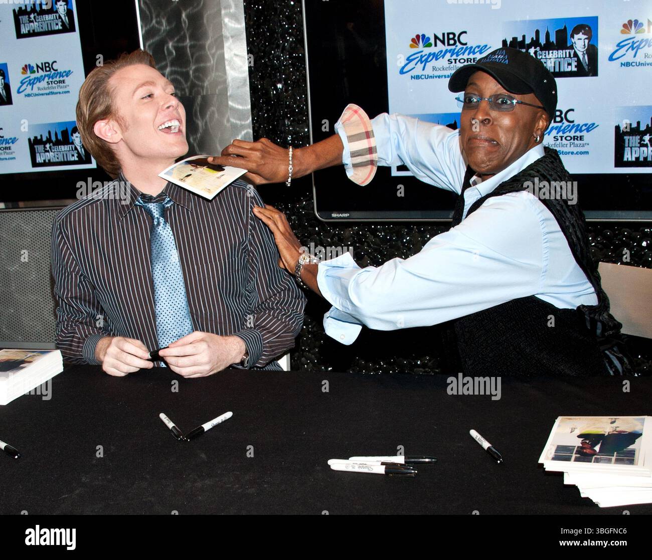 The Celebrity Apprentice Finalists Clay Aiken and Arsenio Hall visit ...
