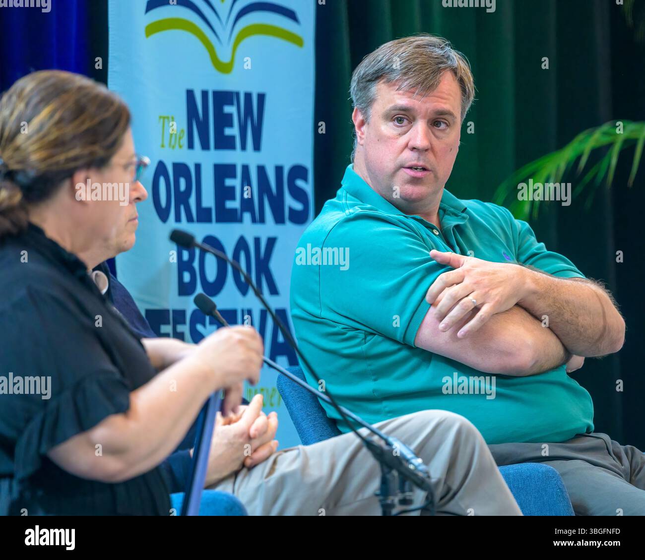 Fanelist Image New Orleans, LA, USA - March 29, 2025: Panelist Jonathan Martin is ...