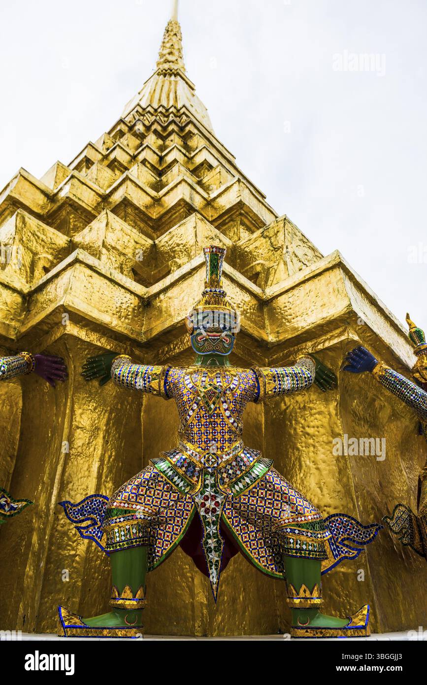 Wat Phra Kaeo temple, old royal palace, Bangkok, Thailand, Asia Stock Photo